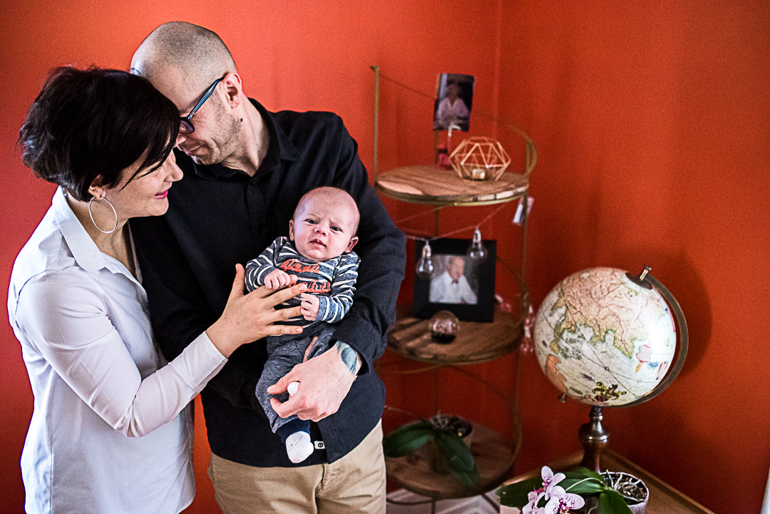 photo de famille avec bébé